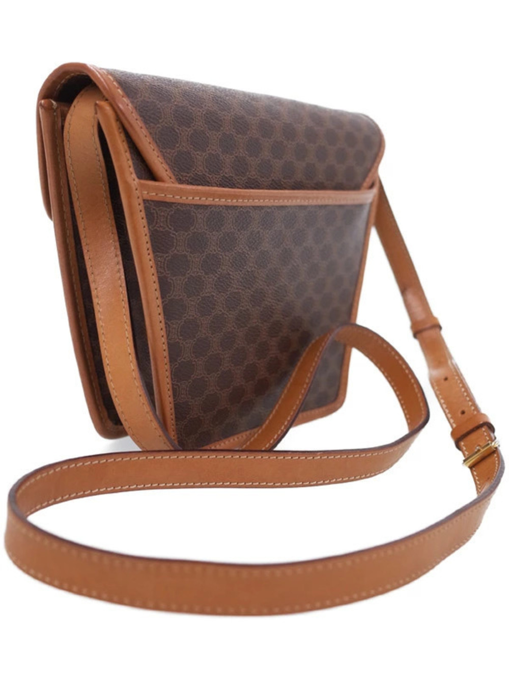 Celine Brown Macadam Bag Shoulder Leather